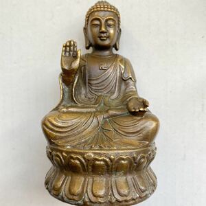 中国 仏教美術 銅製 如來仏像 貴重 清時代物