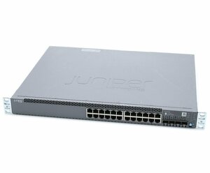 Juniper EX3400-24P 24ポート1000BASE-T PoE+対応 4ポート10GbE SFP+スロット 2ポート40GbE QSFP+スロット搭載 L2/L3スイッチ 冗長電源