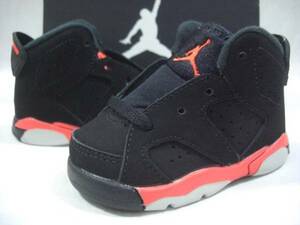 新品 国内未発売 NIKE JORDAN 6 RETRO BT BLACK INFRARED 10cm