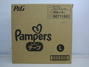 未使用品 P&G オムツ パンツ Pampers パンパース さらさらケア テープ Lサイズ ウルトラジャンボ 60枚×4コ 未開封