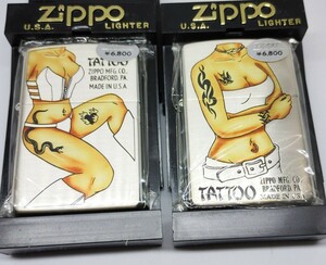 新品 ZIPPO タトゥー 2002年 セクシーガール TATTOO WINDY 2個セット