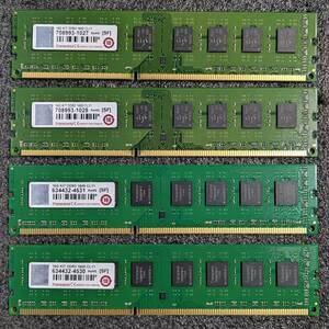 【中古】DDR3メモリ 32GB[8GB4枚組] Transcend トランセンド JM1600KLH-16GK(2セット) [DDR3-1600 PC3-12800]