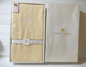 クレージュ Courreges★ウール混シーツ★ベージュ★140cm×240cm★ウール 混 シーツ