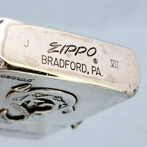 1円～ zippo 美品 イタリック ロスプループ LOSS PROOF 1991年製 シルバー SILVER color OUTDOOR ジッポー オイルライター USA ZC50