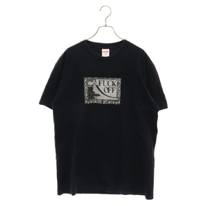 SUPREME シュプリーム 16SS Fuck Off ファックオフ プリント 半袖カットソー Tシャツ ブラック