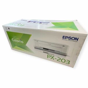 ★未使用品 EPSON カラリオ プリンター PX-203 インクジェットプリンター ビジネスプリンター エプソン ホワイト A4 管理J566