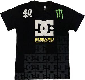 DC SHOE Dave Mirra 40 S.R.T.USA Team モンスターエナジー MONSTER ENERGY SUBARUスポンサードTシャツ(ブラック) (L)[並行輸入品]