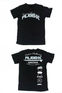 ☆ラスケー【RUSS-K】両面ロゴプリント 半袖Tシャツ M 黒