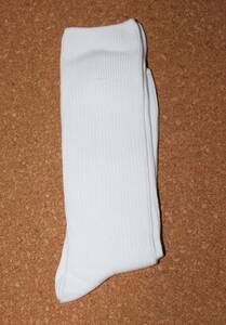1足 新品 白 靴下 25cm～27cm 綿混 ホワイト メンズソックス 白色 オールフォーメン 送料無料