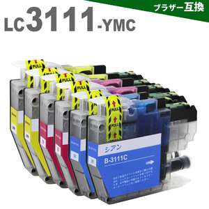 LC3111Y LC3111M LC3111C （イエロー×2 マゼンタ×2 シアン×2）ブラザー プリンターインク LC3111