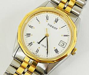 【送料無料!!】TISSOT ティソ PR 100 P350/450 ホワイト系文字盤 クオーツ メンズ 腕時計 ブランド 現状稼働品 