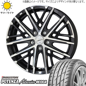 新品 サクシード bB スイフト 185/55R15 BS ポテンザ RE004 グレイヴ 15インチ 5.5J +38 4/100 サマータイヤ ホイール 4本SET