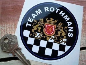 海外　限定品　送料込み ロスマンズ Team Rothmans 90mm　　ステッカー