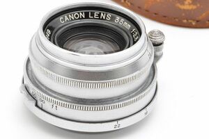 CANON LENS 35mm F2.8 キヤノン レンズ Lマウント L39 キャップ 革ケース フィルター キャノン Leica ライカ Leitz ライツ 35/2.8 3.5 28
