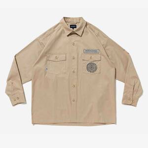 希少★新品本物【KhaKee★2】★FORWARDER TWILL LS SHIRT STANDARD フォワダーツイル 正規店購入 ディセンダント 入手困難 DESCENDANT 22SS