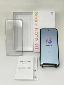 U383【美品・制限○　白ロム】 Xiaomi Redmi Note 10T A101XM softbank SIMロック解除 SIMフリー ブラック
