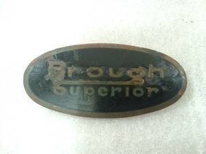 ブラフ・シューペリア Brough Superior エナメル カーバッジ モーターサイクルバッジ エンブレム 当時物 レア 貴重 希少 中古美品 イギリス