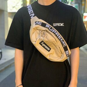 ☆ 18SS Supreme シュプリーム Waist Bag ウエストバッグ ショルダーバッグ ボディーバッグ バッグ box logo ボックスロゴ ベージュ (タン)