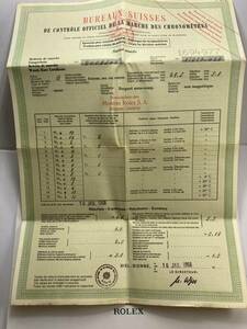 1968年 クロノメーター証 ロレックス デイトジャスト OYSTER PERPETUAL datejust ROLEX アンティーク paper GARANTIE Warranty chronometer