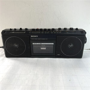 SONYソニー ラジカセ CFS-7 黒ブラック 昭和レトロ 80年代 ラジオ カセット 難あり