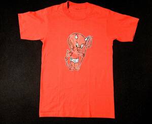 90s USA古着 HOT STUFF THE LITTLE DEVIL Tシャツ S相当 レッド 半袖 プリント ホットスタッフ ザ リトル デビル