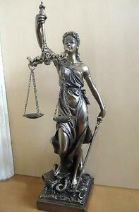 正義の女神テミス彫像； 法律の正義を象徴する彫像、ブロンズ風彫刻 弁護士オフィス 司法修習生(輸入品