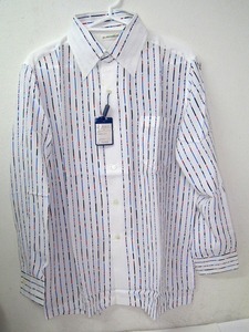 【タグ付き 未使用】St.ANGELO セントアンジェロ Ｌサイズ 長袖 薄手 メンズシャツ ヴィンテージ　ポリエステル100％