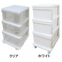 収納用品 シーズユニット3段【クリア・SIU-3-CL】