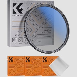 送料無料★K&F Concept 52mm PLフィルター サーキュラー コントラスト 反射調整用レンズフィルター