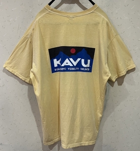 ＊カブー KAVU×FRUIT OF THE LOOM ロゴ 半袖Tシャツ トップス L 　　　　　　　　　　　BJBC.A 
