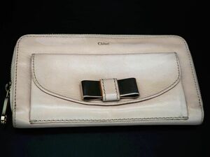 Chloe クロエ リリィ ラウンドジップ 長 財布 ベージュ ■■ ☆ dfc0 レディース