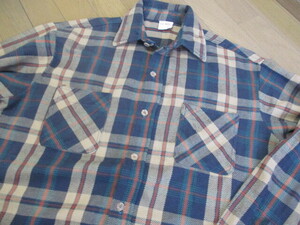■７０年代 BIG MAC /ビッグマック JCPenney ヘビーネルシャツ 長袖チェックシャツ サイズ L
