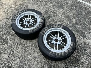 美品 エンケイ RPF1RS 15インチ 8J +28 PCD100 4穴 2本 225/50R15 ADVAN A050 M EG6 EK4 EK9 DC2 シビック インテグラ ENKEI RPF1