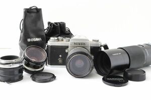 A526B62B//NIKON F ニコン 一眼レフフィルムカメラ レンズセット / NIKON 36-72mm F3.5 , 50mm F2 , TAMRON SP 1:5.6 300mm 54B F56