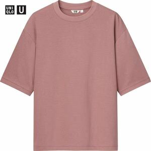 エアリズムコットンオーバーサイズTシャツ（5分袖）452404 カラー: 12 PINK M 新品
