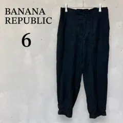 バナナリパブリック　カジュアルパンツ　(6)　ズボン　黒　薄手　メンズ