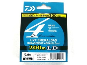 ダイワ(DAIWA) UVF エメラルダス デュラセンサー(EMERALDAS DURASENSOR) ×4 LD＋Si2 0.6号 200m マルチカラー PEライン 10ｌｂ