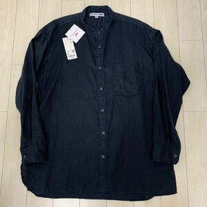 UNIQLO特別コレクションjw andersonプレミアムリネンオーバーサイズシャツ　69 navy M