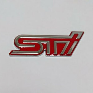 STI 3D エンブレム　シルバー　1枚 