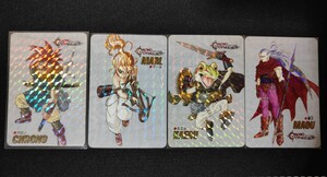 予約特典カード◆CHRONOTRIGGER クロノ・トリガー 同プリズム4枚セット◆鳥山明ドラゴンボールトレカ