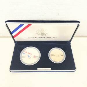 【K-27273】1円～ WORLD CUP USA 1994 COINS SV900(銀貨)/26.7g×1 白銅貨×1 コレクションに