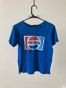 PEPSI 半袖Tシャツ 古着 半袖 プリント ブルー