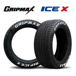 送料無料 グリップマックス スタッドレスタイヤ GRIP MAX GRIP ICE X ホワイトレター 195/45R17 81T 【4本セット 新品】
