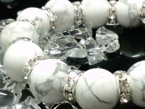 ホワイトターコイズ１４ミリ数珠