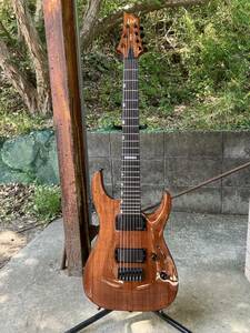 【現状品】LTD H-1007B KOA　7弦　ギター　バリトンスケール　スルーネック　EMG アクティブ　ESP