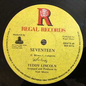 ★Teddy Lincoln/Seventeen★名作LOVERS ROCK！