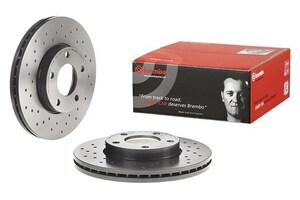 brembo Xtraブレーキローター 左右セット 09.6924.1X BMW E39 (5シリーズ TOURING) DS25 DS25A DD28A DP28 97/04～04/05 フロント