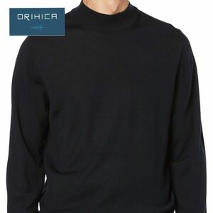 【1円スタート】ORIHICA オリヒカ モックネックニット セーター 無地 洗える 抗菌防臭 静電気防止 メンズ