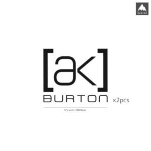 【BURTON】バートン★28★AK★ダイカットステッカー★切抜きステッカー★2枚入り★3.5インチ★8.8cm