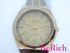ラドー RADO バルボア BALBOA メンズ 腕時計 732.9593.3 デイト ゴールド 文字盤 SS アナログ QZ 【中古】 bt2239